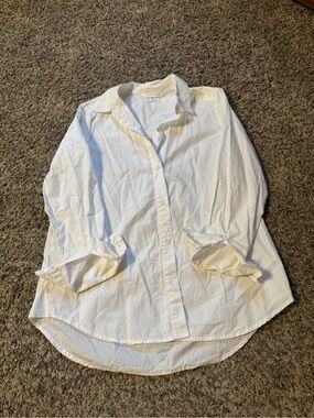 POPSUGAR White Long-Sleeve Button-Down Shirt